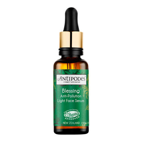 Antipodes Blessing Anti-Pollution Light Face Serum on white background