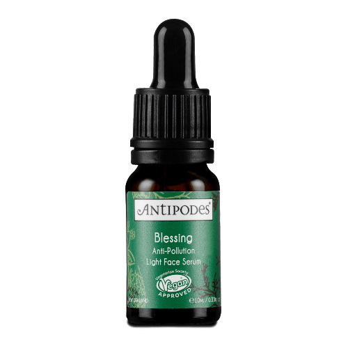 Antipodes  Blessing Anti-Pollution Light Face Serum on white background