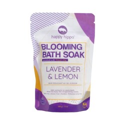 Blooming Bath Soak Lavender and Lemon on white background
