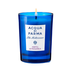 Blu Mediterraneo Mirto Di Panarea Candle on white background