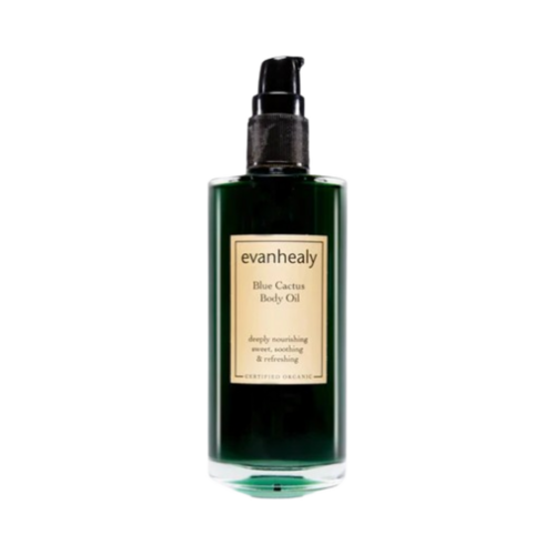 Evanhealy Blue Cactus Body Oil on white background