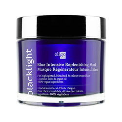 Blue Intensive Repleneshing Masks on white background