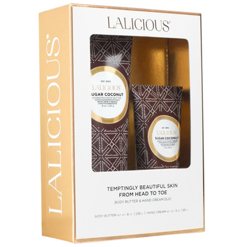 LaLicious Body Butter Hand Cream Duo - Brown Sugar Vanilla on white background