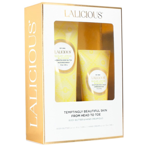 LaLicious Body Butter Hand Cream Duo - Brown Sugar Vanilla on white background