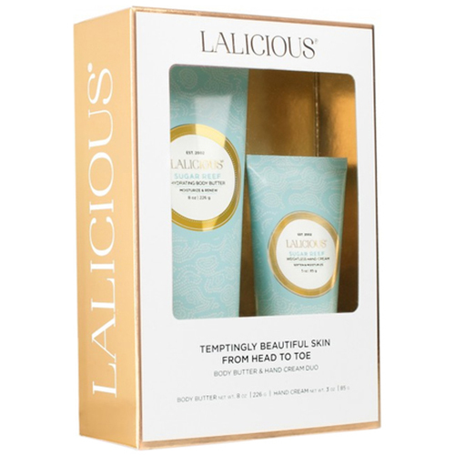 LaLicious Body Butter Hand Cream Duo - Brown Sugar Vanilla on white background