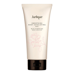 Smoothing Body Exfoliating Gel with Hydrating Rosa Gallica on white background