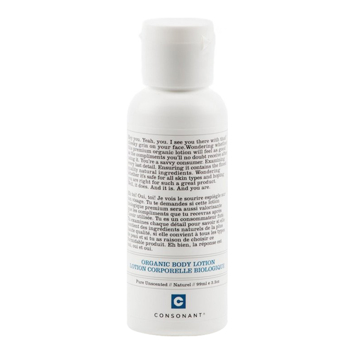 Consonant Body Lotion Pure Unscented on white background