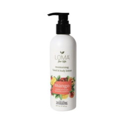 Mango Hand and Body Lotion on white background