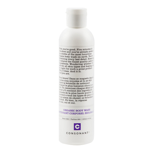 Consonant Organic Body Wash - Energizing Scent on white background