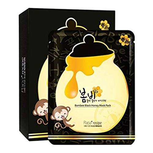 Papa Recipe Bombee Black Honey Mask Pack (10pcs per box) on white background