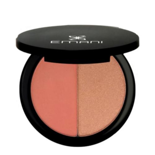 Emani Bora Bora Radiant Duo Blush Highlighter on white background