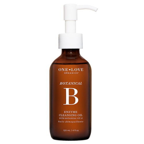 One Love Organics Botanical B Enzyme Cleansing Oil on white background
