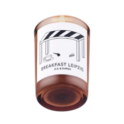 Breakfast Leipzig Candle on white background