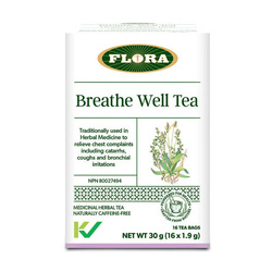 Breathe Well Tea on white background