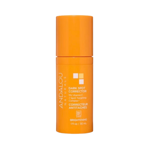 Andalou Naturals Brightening Dark Spot Corrector with 5% Vitamin C, 30ml/1.01 fl oz Andalou Naturals Brightening Dark Spot Corrector with 5% Vitamin C on white background