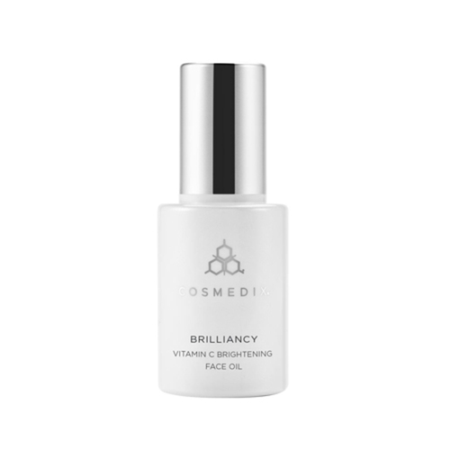 CosMedix BrillianCy Vitamin C Face Oil on white background
