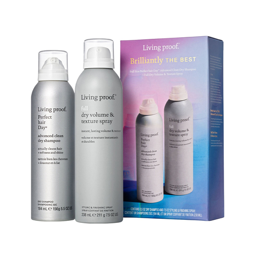 Living Proof Brilliantly The Best Gift Set Duo on white background