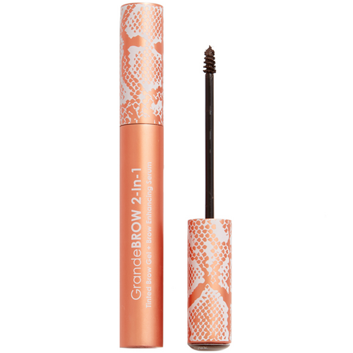 Grande Cosmetics Brow 2-In-1 Tinted Brow Gel + Brow Enhancing Serum - Auburn on white background