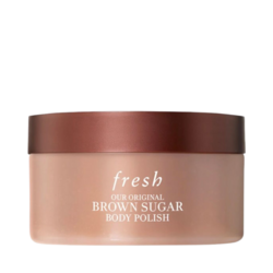 Brown Sugar Body Polish Exfoliator on white background