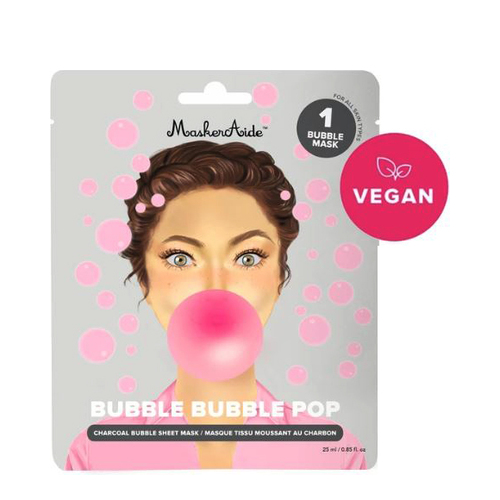 MaskerAide Bubble Bubble Pop Charcoal Bubble Sheet Mask, 1 sheet