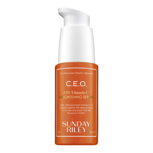 Sunday Riley C.E.O. 15% Vitamin C Brightening Serum on white background