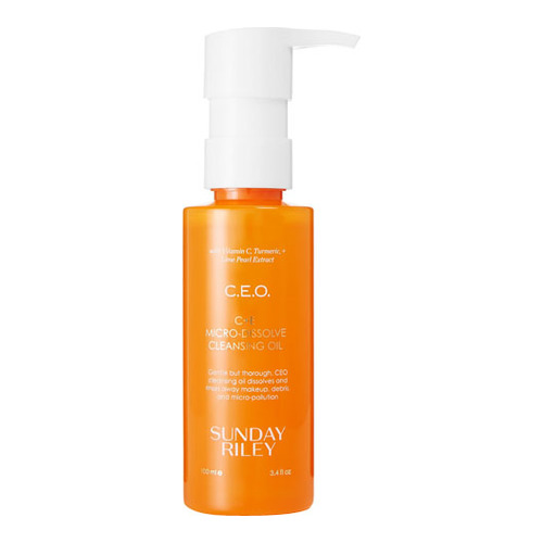 Sunday Riley C.E.O. C + E Micro-Dissolve Cleansing Oil on white background