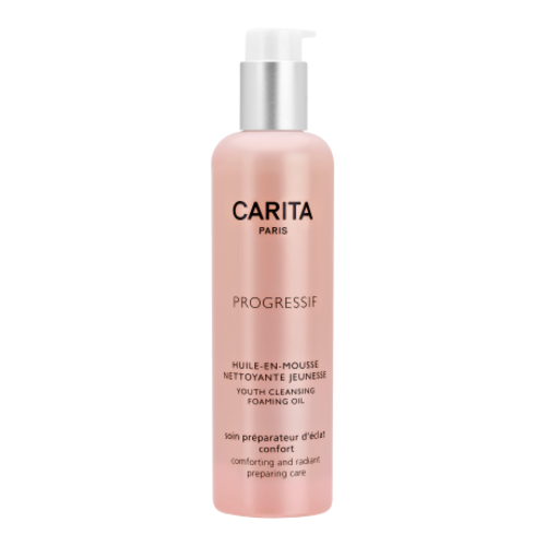 Carita Progressif Youth Cleansing Foaming Oil on white background