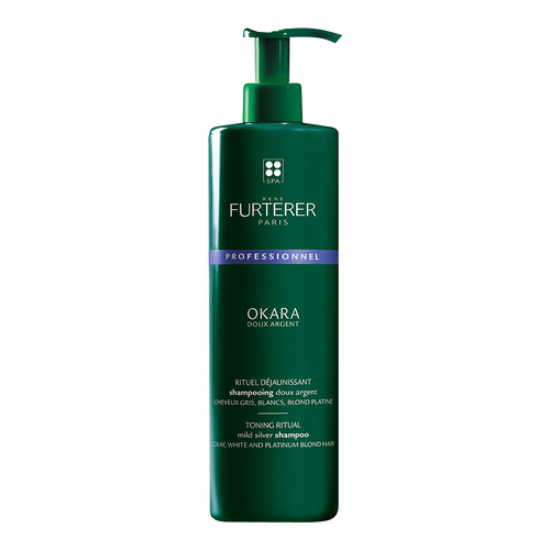 Rene Furterer Okara Silver Shampoo on white background