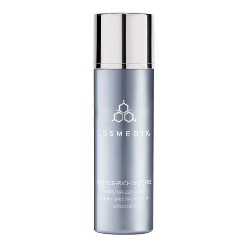 CosMedix Peptide Rich Defense SPF50 on white background