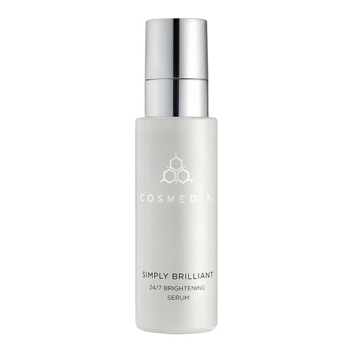 CosMedix Simply Brilliant 24/7 Brightening Serum on white background