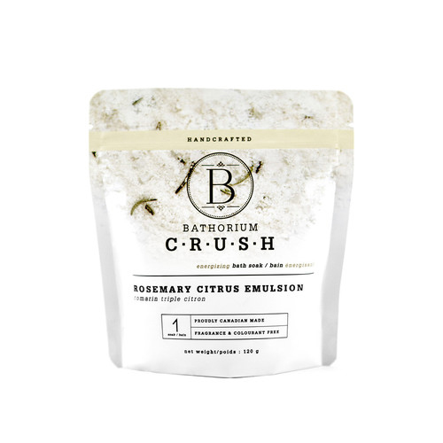 Bathorium CRUSH Rosemary Citrus Emulsion on white background