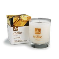 Malie Organics Coconut Vanilla Soy Candle on white background