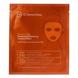 C Lactic Brightening Biocellulose Treatment Mask on white background