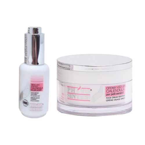 Phyto Sintesi Calendula Soothing Cream and Serum Kit on white background