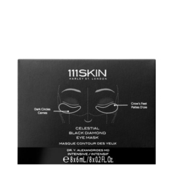 Celestial Black Diamond Eye Mask on white background
