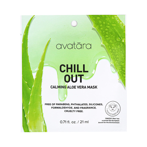 avatara Chill Out Calming Aloe Vera Face Mask, 21ml/0.71 fl oz