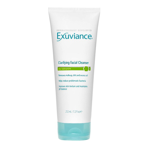 Exuviance Clarifying Facial Cleanser on white background