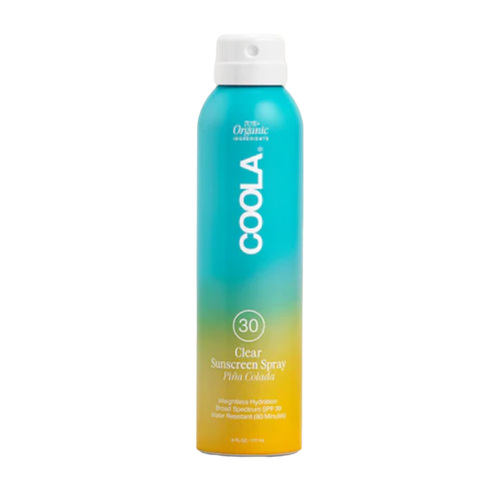 Coola Classic Body SPF 30 Pina Colada Sunscreen Spray, 177ml/6 fl oz Coola Classic Body Organic Sunscreen Spray SPF 50 - Fragrance Free on white background