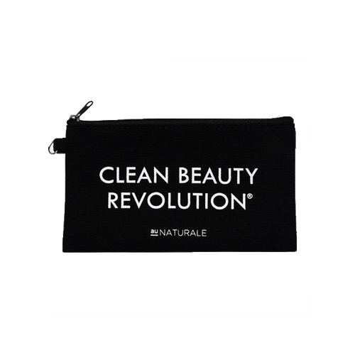 Au Naturale Cosmetics Clean Beauty Revolution Makeup Pouch on white background