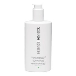 Cleansing Emulsion with Cucumber Extract on white background