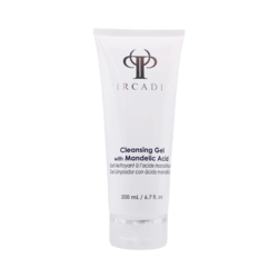 Cleansing Gel with Mandelic Acid on white background