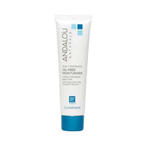 Andalou Naturals Clear Skin Acai + Kombucha Oil-Free Moisturizer, 58ml/1.96 fl oz Andalou Naturals Clear Skin Acai + Kombucha Oil-Free Moisturizer on white background