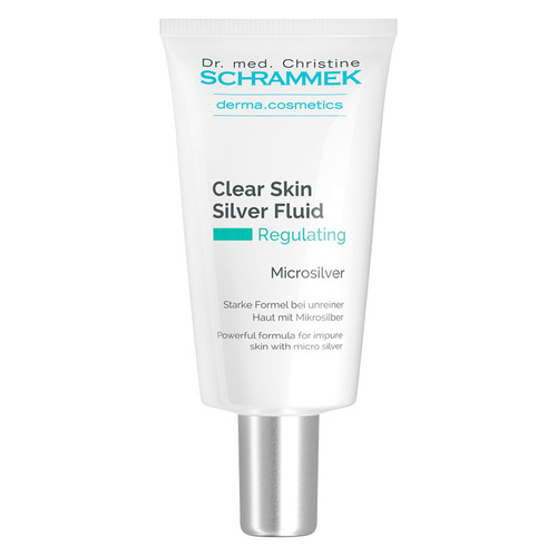 Dr Schrammek Clear Skin Silver Fluid on white background
