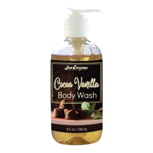 Sea Enzyme Cocoa Vanilla Body Wash on white background