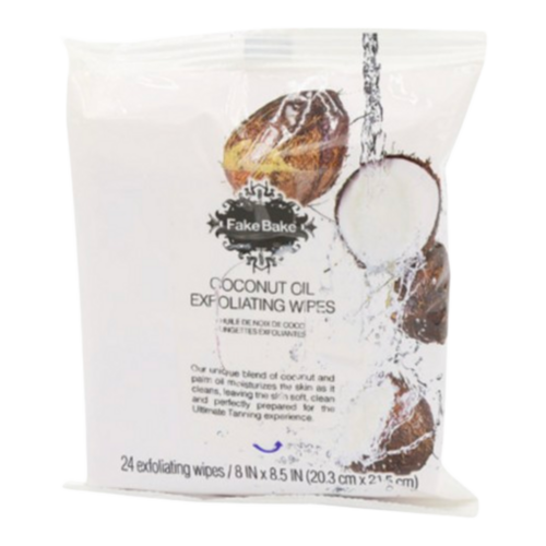 Fake Bake Coconut Exfoliating Wipes on white background