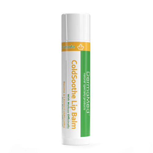 DermaMed Cold Soothe Lip Balm on white background