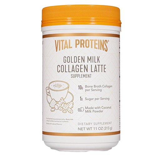 Vital Proteins Collagen Latte (Golden Milk) on white background