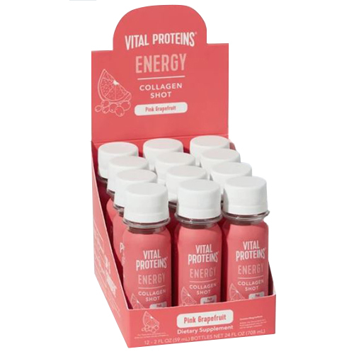 Vital Proteins Collagen Shot - Energy Carton of 12 on white background