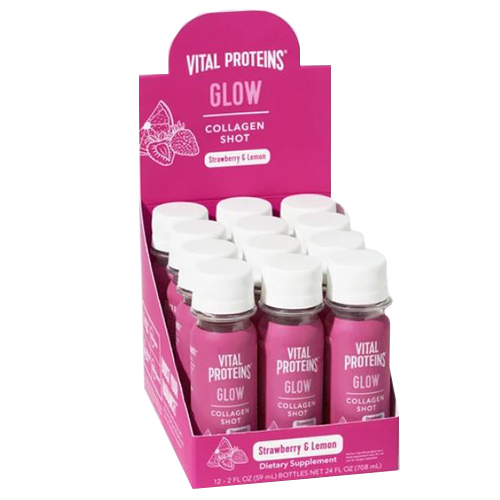 Vital Proteins Collagen Shot - Glow Carton of 12 on white background