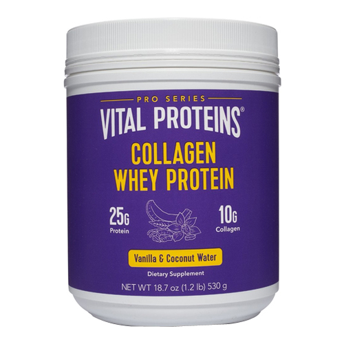 Vital Proteins Collagen Whey - Banana, Cinnamon, Vanilla on white background